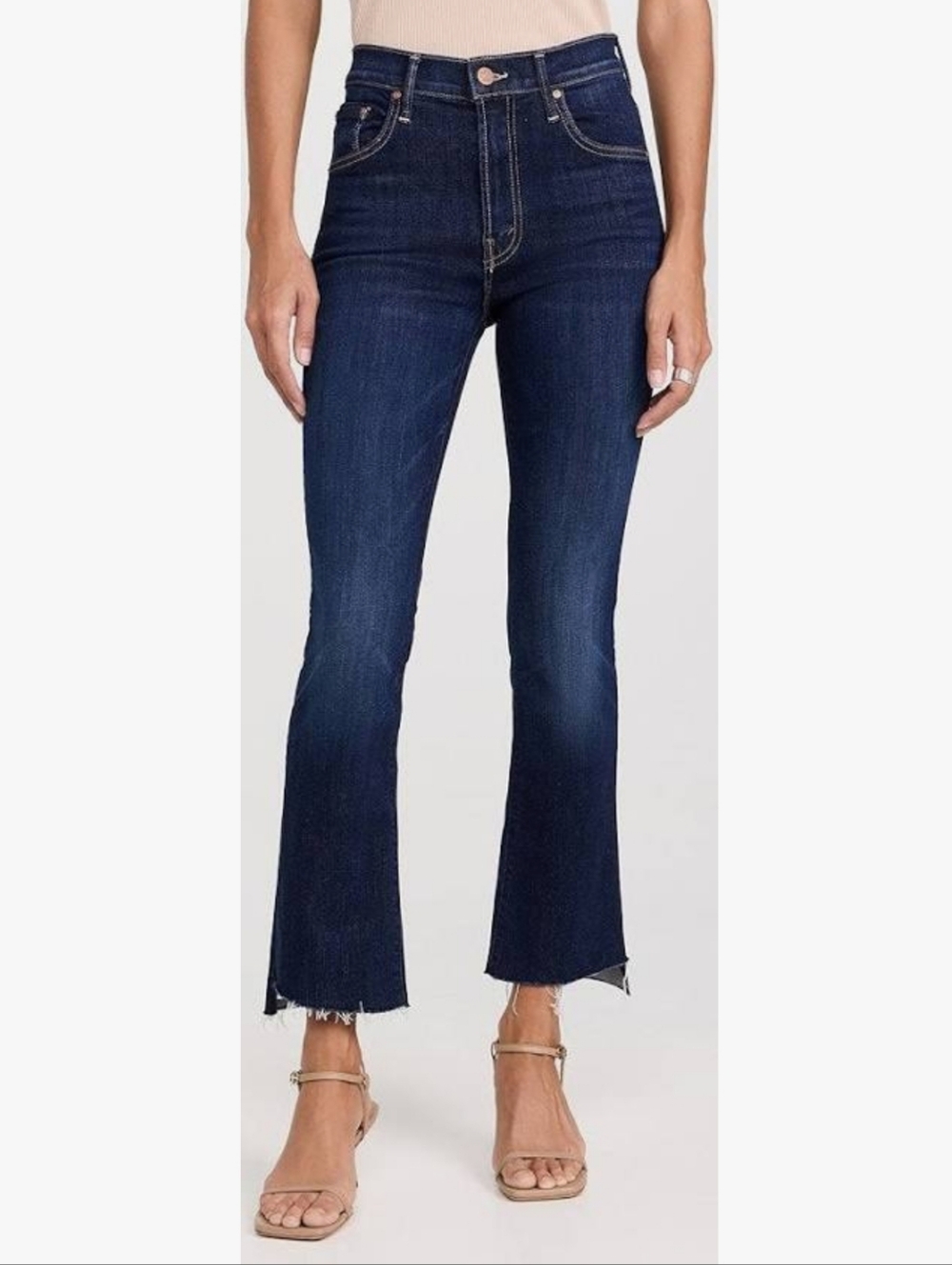 MOTHER The Insider Crop Step Fray Jeans - Off Limits Size 26